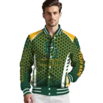 personalized baylor bears hexagon grid green varsity jacket best selling.webp