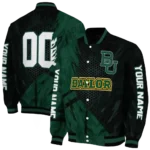 personalized baylor bears hexagon mesh green black varsity jacket best selling.webp