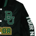 personalized baylor bears hexagon mesh green black varsity jacket best selling.webp