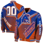 personalized boise state broncos star burst orange varsity jacket best selling.webp