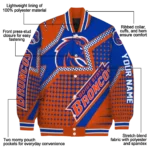 personalized boise state broncos star burst orange varsity jacket best selling.webp