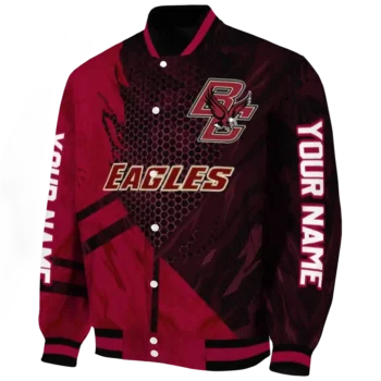 personalized boston college eagles hexagon mesh maroon black varsity jacket best selling.webp