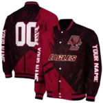 personalized boston college eagles hexagon mesh maroon black varsity jacket best selling.webp