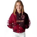 personalized boston college eagles hexagon mesh maroon black varsity jacket best selling.webp