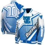 personalized buffalo bulls star burst royal blue varsity jacket best selling.webp