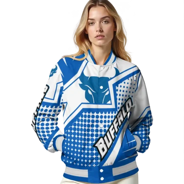 personalized buffalo bulls star burst royal blue varsity jacket latest model.webp