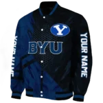 personalized byu cougars hexagon mesh blue black varsity jacket best selling.webp