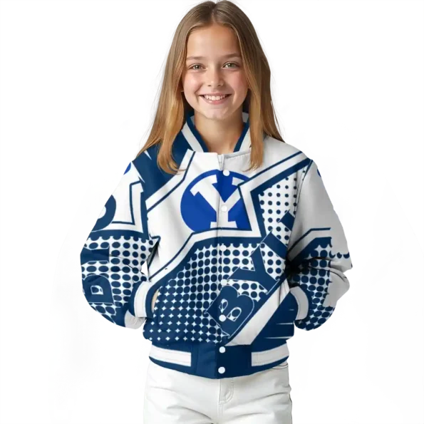 personalized byu cougars star burst blue varsity jacket top rated.webp