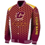 personalized central michigan chippewas hexagon grid maroon varsity jacket best selling.webp