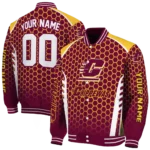 personalized central michigan chippewas hexagon grid maroon varsity jacket best selling.webp