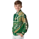 personalized charlotte 49ers star burst green varsity jacket best selling.webp