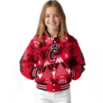 personalized cincinnati bearcats pyramid shapes red varsity jacket best selling.webp