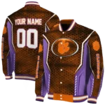 personalized clemson tigers power plate orange varsity jacket best selling.webp