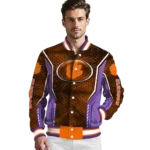 personalized clemson tigers power plate orange varsity jacket best selling.webp