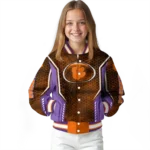 personalized clemson tigers power plate orange varsity jacket best selling.webp