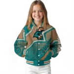 personalized coastal carolina chanticleers star burst green varsity jacket best selling.webp