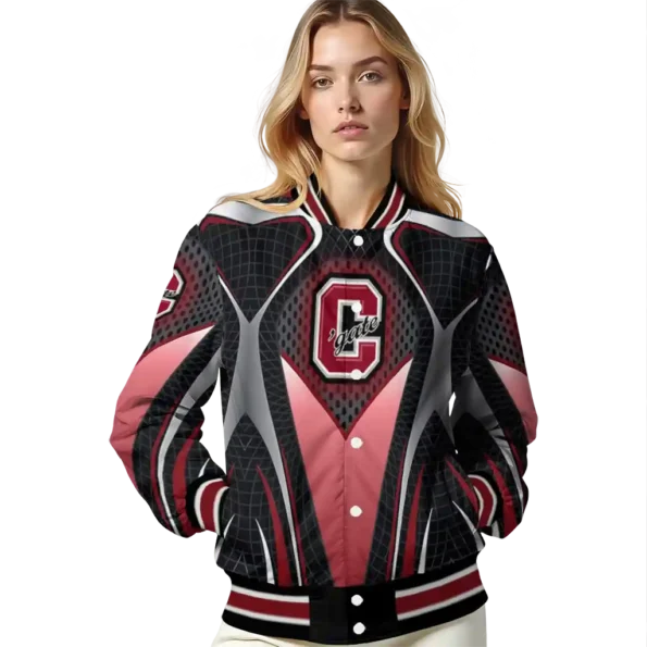 personalized colgate raiders mesh chest gray black varsity jacket latest model.webp