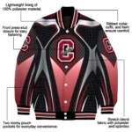 personalized colgate raiders mesh chest gray black varsity jacket best selling.webp
