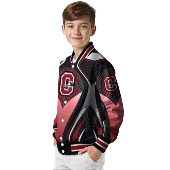 personalized colgate raiders mesh chest gray black varsity jacket trendy.webp