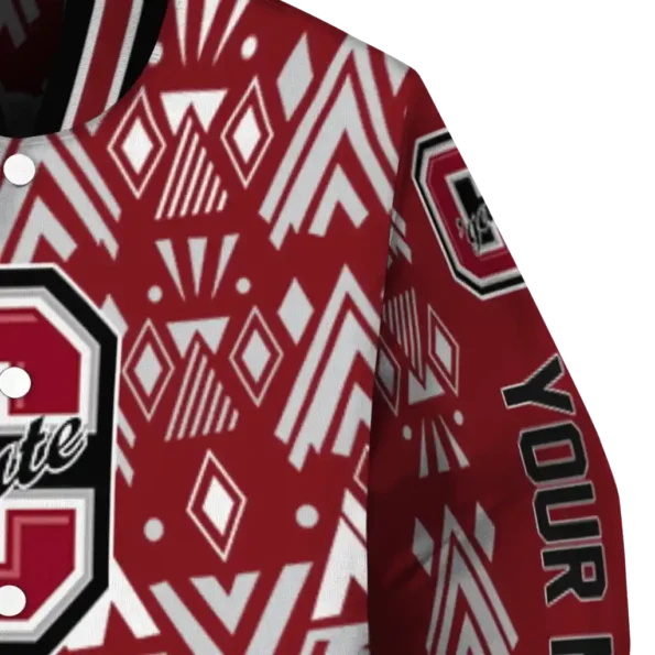 personalized colgate raiders pyramid shapes maroon varsity jacket premium grade.webp