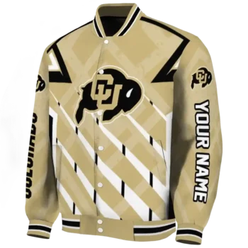personalized colorado buffaloes chevron angles gold varsity jacket best selling.webp