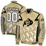 personalized colorado buffaloes chevron angles gold varsity jacket best selling.webp