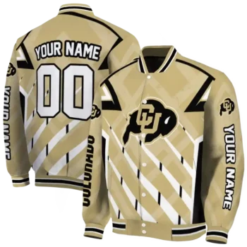 personalized colorado buffaloes chevron angles gold varsity jacket fashion forward.webp