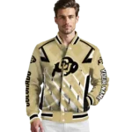 personalized colorado buffaloes chevron angles gold varsity jacket best selling.webp