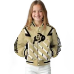 personalized colorado buffaloes chevron angles gold varsity jacket best selling.webp