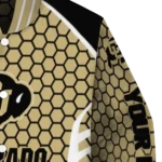 personalized colorado buffaloes hexagon grid gold varsity jacket best selling.webp