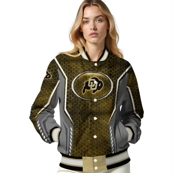 personalized colorado buffaloes power plate gold varsity jacket latest model.webp