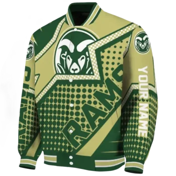personalized colorado state rams star burst green varsity jacket best selling.webp