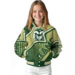 personalized colorado state rams star burst green varsity jacket best selling.webp