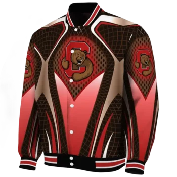 personalized cornell big red mesh chest brown black varsity jacket best selling.webp