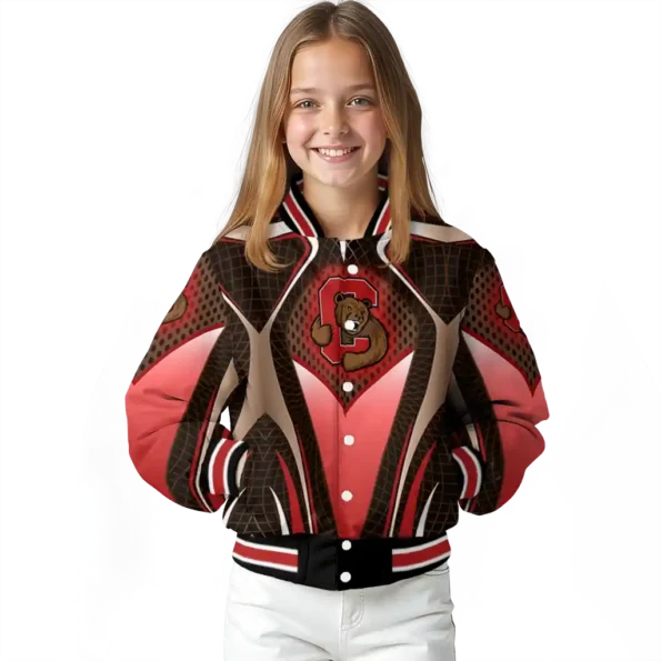 personalized cornell big red mesh chest brown black varsity jacket top rated.webp
