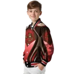 personalized cornell big red mesh chest brown black varsity jacket best selling.webp