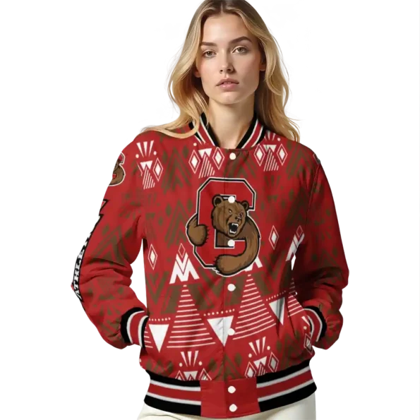 personalized cornell big red pyramid shapes red varsity jacket latest model.webp