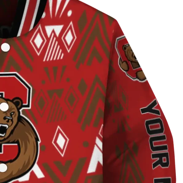 personalized cornell big red pyramid shapes red varsity jacket premium grade.webp