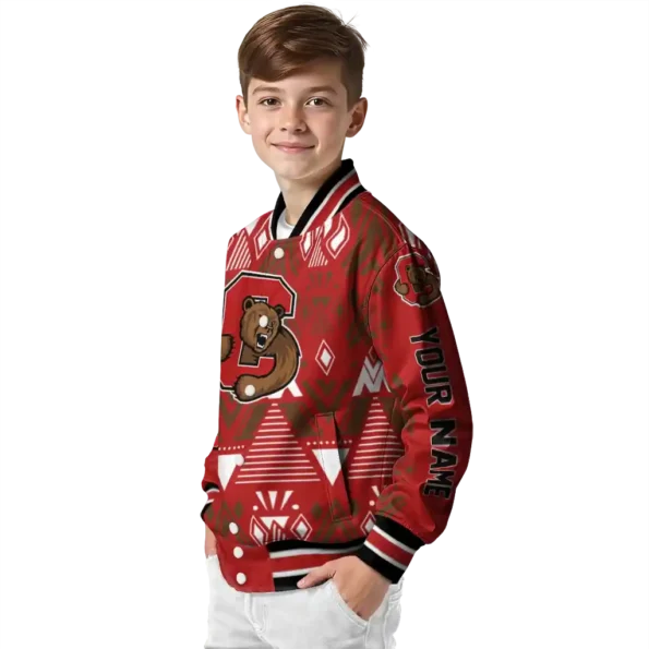 personalized cornell big red pyramid shapes red varsity jacket trendy.webp
