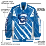 personalized creighton bluejays chevron angles blue varsity jacket best selling.webp