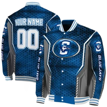 personalized creighton bluejays power plate blue varsity jacket fashion forward.webp