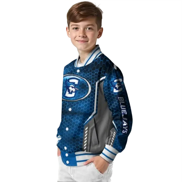 personalized creighton bluejays power plate blue varsity jacket trendy.webp