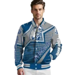 personalized drake bulldogs star burst blue varsity jacket best selling.webp