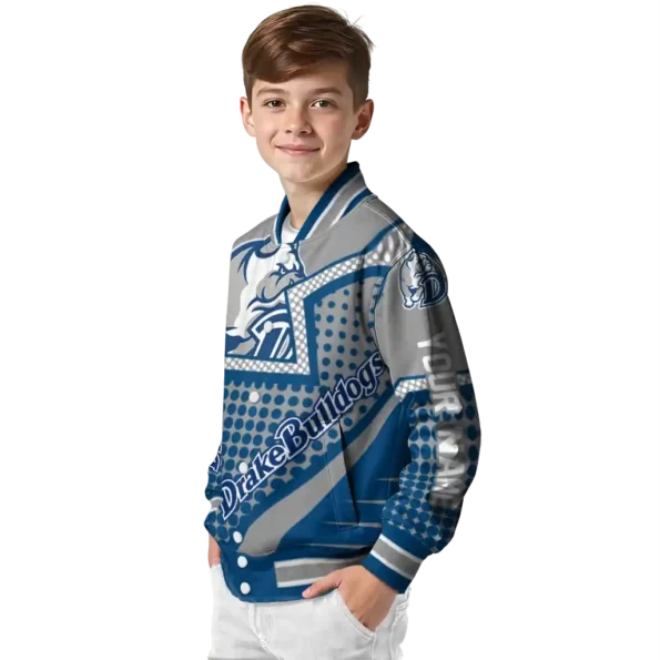 personalized drake bulldogs star burst blue varsity jacket trendy.webp