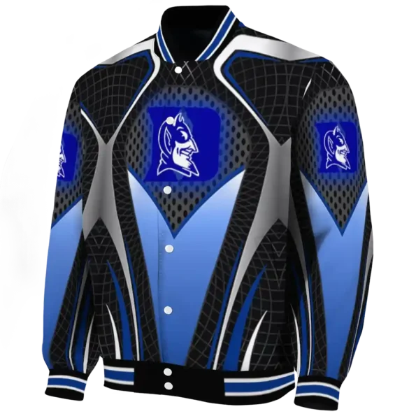 personalized duke blue devils mesh chest white black varsity jacket best selling.webp