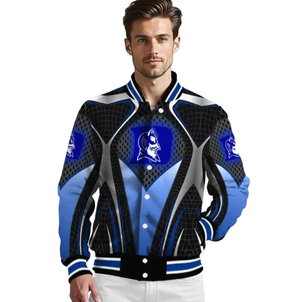 personalized duke blue devils mesh chest white black varsity jacket high quality.webp