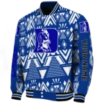 personalized duke blue devils pyramid shapes blue varsity jacket best selling.webp