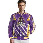 personalized east carolina pirates chevron angles purple varsity jacket best selling.webp
