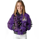 personalized east carolina pirates hexagon cluster purple black varsity jacket best selling.webp