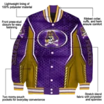 personalized east carolina pirates power plate purple varsity jacket best selling.webp